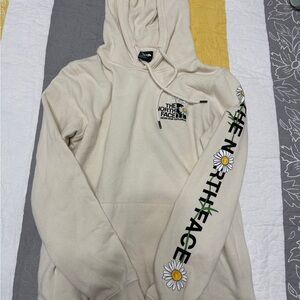 The North Face Cream Sweatshirt with Daisy Print